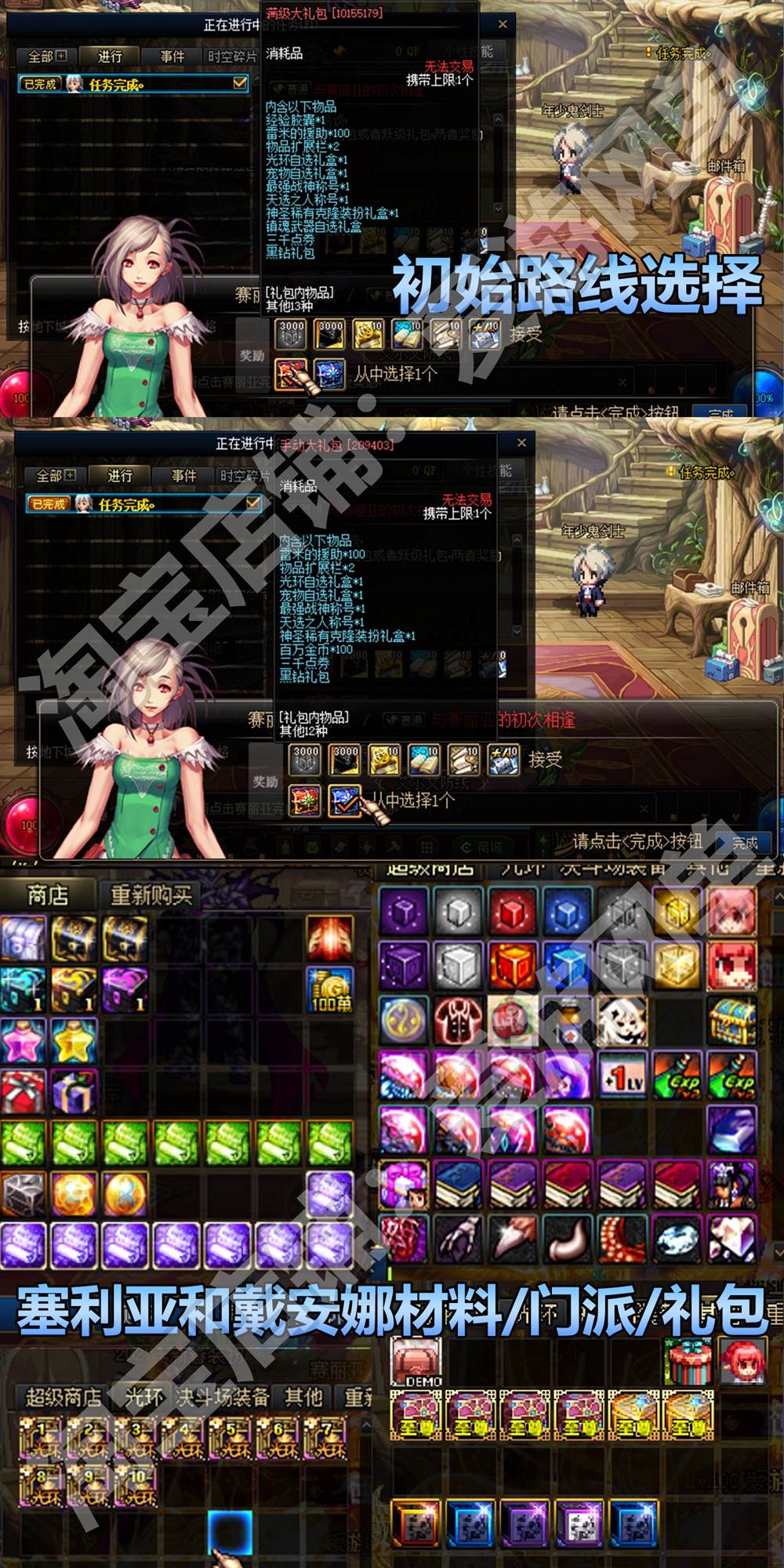 【网单联盟】DNF100级网游单机版 女鬼剑三职业完整主线直升百级GM后台